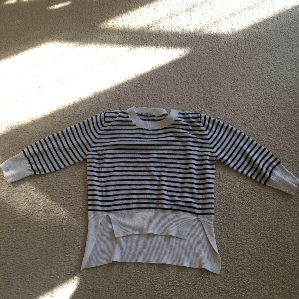 High-Low Striped Sweater